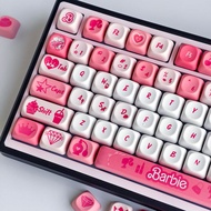 Barbie Keycaps MOA Profile 130 Keys PBT Dye Sublimation Aula F75 F99 RK100 Mechanical Keycaps Cartoo