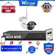 [Wistino] กล้องวงจรปิด ชุดกล้องวงจรปิดไร้สาย 2CH HD 3MP 6MP CCTV WiFi Wireless Kit 6MP ล้านพิกเซล กล้อง IP Camera ตัว พร้อมเครื่องบันทึก NVR