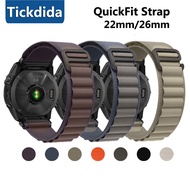 22mm 26mm Nylon Quick Fit Strap for Garmin Fenix 7X 7 Pro Fenix 6X 6 5X 5Plus Tactix 7 Forerunner 965 955 Enduro 2 Loop Band