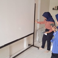 papan tulis whiteboard non magnet standing 120x240cm