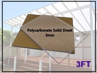 3ft x 4ft Polycarbonate Roofing Sheet / PC Sheet 3mm ± (Plain Clear/Bronze)