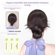 ~ HM8 ~ Hair Bun Synthetic Hairpins Claw Clip Bun Fake False Hair Elegant Women's Curly Fake Hair Cl