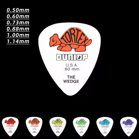 Dunlop Pick.424R WEDGE TORTEX material.Wear-resistant acoustic/electric guitar picks. Thickness: 0.5