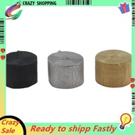Crepe Paper Streamers12 Pcs Gold Streamers, Silver and Black Streamers Party Decorations for Birthda