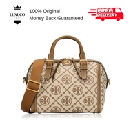 [Luxuco] Preorder Tory Burch T Monogram Jacquard Barrel Shoulder Bag Hazelnut 83970 Brown