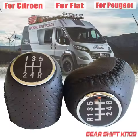 MT Transmission Car 5 6 Speed Gear Shift Knob Real Leather Car Styling For Fiat Ducato/Citroen Jumpe