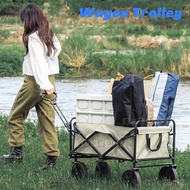 💖SG local stock💖Foldable Wagon Cart Camping Trolley Wagon trolley Utility Garden Cart Portable Troll