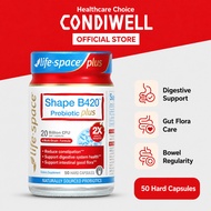 Life Space Shape B420 Probiotic Plus | 20B CFU, Manage Body Wellness & Improve Digestion, 50 Capsule