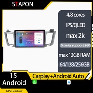 STAPON 10inch for Toyota rav4 2012-2018 64 128 256GB Android15 2k IPS voice command OCTA CORE DSP 4G
