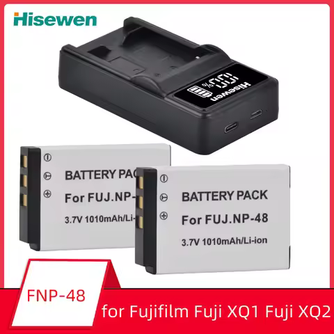 NP-48 NP 48 NP48 Rechargeable Li-ion Battery and Charger with Type C Port for Fujifilm Fuji XQ1 Fuji