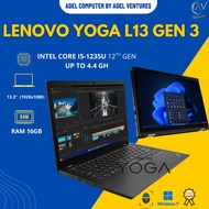 Lenovo Yoga X360 Laptop L13 (GEN 3)16GB RAM,intel Core i5-12th Gen 13.3"FHD Touch Sreen Windows11Pro