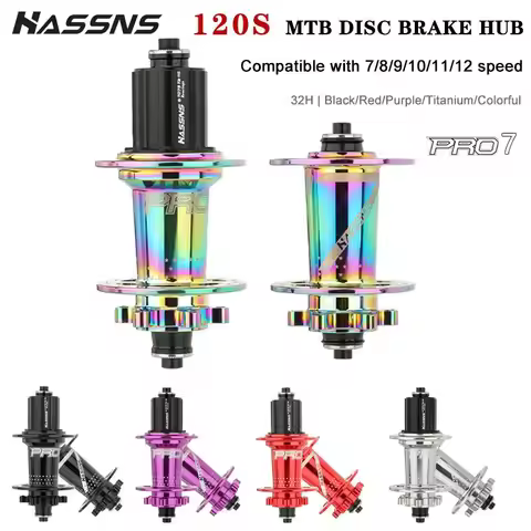 HASSNS PRO7 Bicycle Hub Mtb Cube 32 Furos12v Ratchet Mountain Bike Freehub 32H Cube 120Sound 6 Pawls