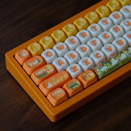 Flowers and Ducks Keycap Lovely Cream Themed MOA Profile PBT Material DYE-Sublimation for Mechanical