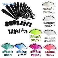 [Shamjina] 36pcs Wholesale G-00G Acrylic Ear Gauges Stretching Kit Tapers Plugs wit Rubber Double