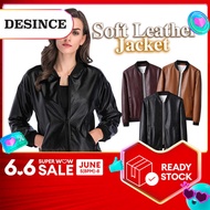 🇲🇾 DESINCE Jaket Kulit Unisex Jacket PU Leather Motorcycle WindBreaker Casual Smart Outerwear Lelaki Perempuan MT 189