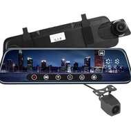 DVR DASHCAM Rearview Mirror DUAL FULL SIZE TOUCH SCREEN CAR CAMERA NIGHT HD 9.66