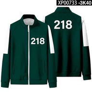 Squid Game Men Jacket Coat Lee Set 456  Autumn St Collar Zipper Sweater