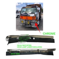 ISUZU NPR NPR66 CHROME CROME KROME LORI ACCESSORIES HEAD LAMP LOWER GARNISH