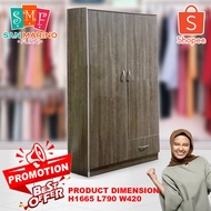 2.5 Feet Swing Door Wardrobe / Wardrobe with Large hanging space / Almari baju / Pintu Kaca / Almari