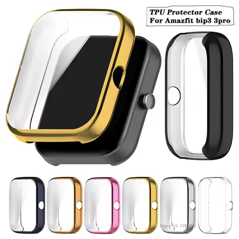 For Amazfit Bip 3 Bip3 Pro Screen Protector Case Cover Smart Watch Protective Cover Bumper Shell Pro