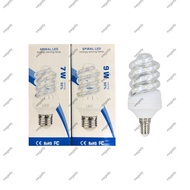 Spiral LED Energy Saving Lamp Light Bulb E27 7W 9W 3200K Warmwhite 6000K Daylight
