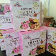 12pcs K Brothers Thanaka Rose Collagen Honey Whitening Soap Anti Acne