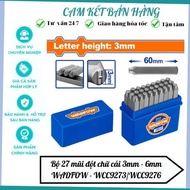 Set of 27 3mm, 6mm letter punches, letter set from A to Z, WADFOW WCC9273/WCC9276 symbol
