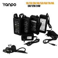 Ranpo Adapter Charger AC 100V - 240V To DC 5V 12V 24V 1A 2A 3A 4A 5A 6A 7A 8A EU Plug Power Supply A