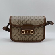 GUCCI Horsebit 1955馬銜釦馬鞍包 - 中號棕