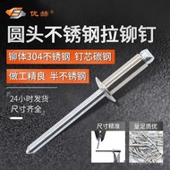 Stainless Steel Rivet Round Head Semi Stainless Steel4.8-5.0-6.4Stainless Steel Rivets with Core304R