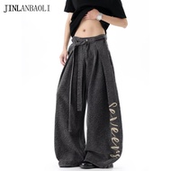 [JINLANBAOLI] Leopard print pants men's hip-hop casual pants loose fit