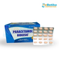 Biogesic 500mg Paracetamol - For Headache And Fever Relief (20pcs Tablets)