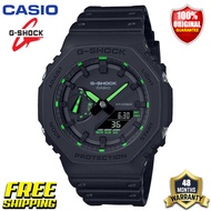 Jam Tangan Lelaki Original G-Shock Men Sport Watch GA2100 Japan Quartz 200M Water Resistant Shockproof Waterproof World Time LED Auto Light Gshock Man Boy Sports Wrist Watches 4 Years Official Store Warranty GA-2100-1A3 (Ready Stock Free Shipping)