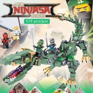 Compatible Lego Lepin Ninja series enlithten DIY building blocks toy Green Ninja Mech Dragon Ninjago model set for children 2OJ7