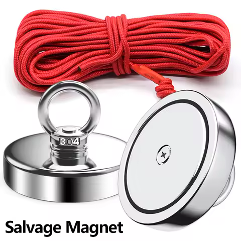 N52 Super Strong Neodymium Fishing Magnet Hook Heavy Duty Rare Earth Magnet with Countersunk Hole Ey