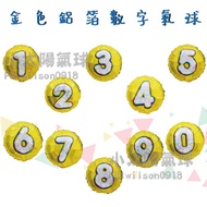 -Taiwan/Golden Foil Number Balloon/18 Inch/Number Balloon/Golden Number/Number/Birthday Balloon/Ball