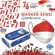 masker sensi original merah putih convex mask 4play special HUT RI