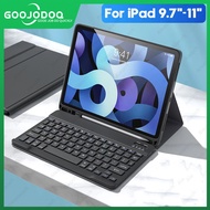 GOOJODOQ iPad Air 4 Case with Keyboard iPad 8th Gen Case Magnetic Smart iPad Cover for iPad 9.7 10.2 10.5 iPad Air 1 2 3 iPad Mini 4/5 iPad Case for  iPad Pro 11 2020 with Pencil Holder(no pencil)