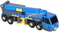 Multifunctional Train Toy Set Accessories Mini Crane Truck Toy Vheicles Kids Toy Compatible with Wooden Tracks Railway (Color : Blue)