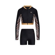 Arena - 女士DIAGONAL 3.0長袖拉鏈防曬衣連平腳泳褲套裝