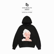 Adlv [acme de la vie] New Baby Face Bubble Hoodie Black (50061SBUHDU_S6BKXX)