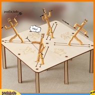 [poslajudo]  Rope Controlled Bamboo Man Bamboo Man Toy Set of 2 Bamboo Man Battle Toys with Weapon A