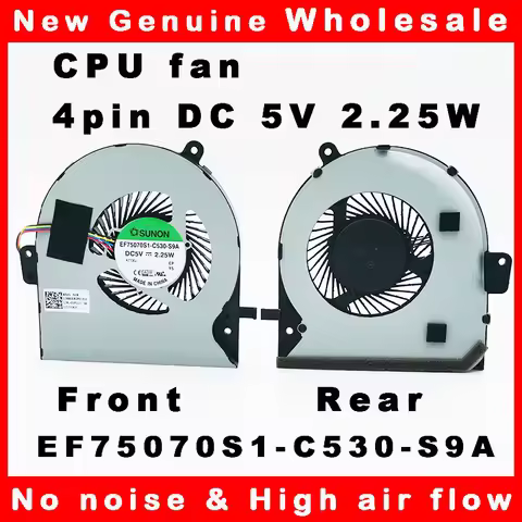 Laptop CPU Cooling Fan Cooler Radiator for Asus GL502V S5VM FX60V ZX60VM FX502VM 13NB0DR0P01011 EF75