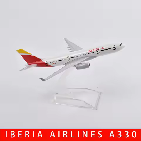 JASON TUTU 16cm Spain Iberia Airlines A330 Aircraft Model Planel Airplane Diecast Metal 1/400 Scale 