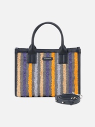 Fluffy Stripe Silk Chenille Mini Phuket Tote