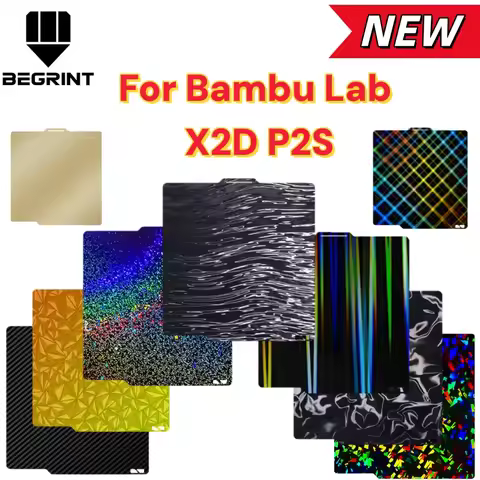 For Bambu Lab X2D Build Plate Double Sided Smooth Carbon Honeycomb PEI Textured Upgrade for Bambu La