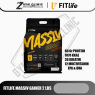 FIT LIFE MASSIV Gainer 2lbs 900 Gram Mass Gainer Weight Gainer FITLIFE MASSIV
