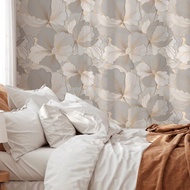 17.7 Inches * 6.5/9.8 Feet * 1pc Line Lotus Leaf Peel And Stick Wallpaper, Waterproof Removable, Wal