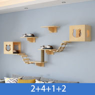 พร้อมส่ง PMT  กล่องแมวติดผนัง คอนโดแมวติดผนัง บ้านกล่องแมวติดผนังเซต บ้านแมว ถุงนอนแมว คอนโดแมว  พื้