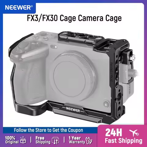 NEEWER FX3/FX30 Camera Cage Compatible with Sony FX3 FX30/Original XLR Handle, Compatible with DJI R